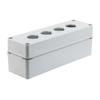 Pushbutton Enclosure, 4 Hole, 30.5mm, Polyester, Gray的图片